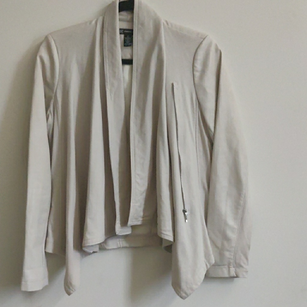 Inc beige wrap jacke